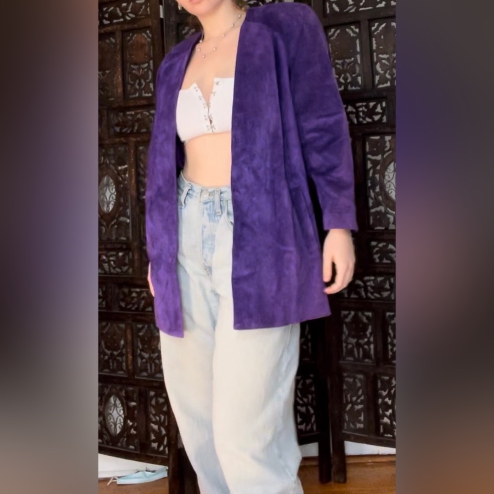 Purple suede jacket